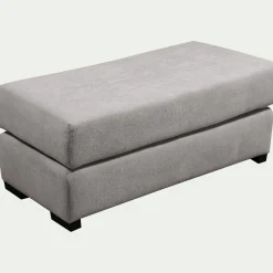 alinea Pouf & Repose-Pieds*Pouf rectangulaire en tissu Bloq - Gris