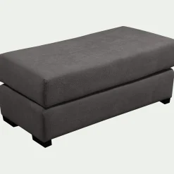 alinea Pouf & Repose-Pieds*Pouf rectangulaire en tissu Bloq - anthracite Gris