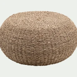 alinea Pouf & Repose-Pieds*Pouf rond tressé en jonc de mer D58xH30cm - Naturel