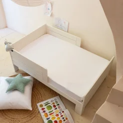alinea Protection Literie Enfant|Protection Literie Enfant*Protège-matelas imperméable en coton recyclé 90x140cm bonnet 19cm Blanc