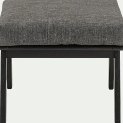alinea Pouf Exterieur*Repose-pieds pour fauteuil en bois d'eucalyptus - Noir