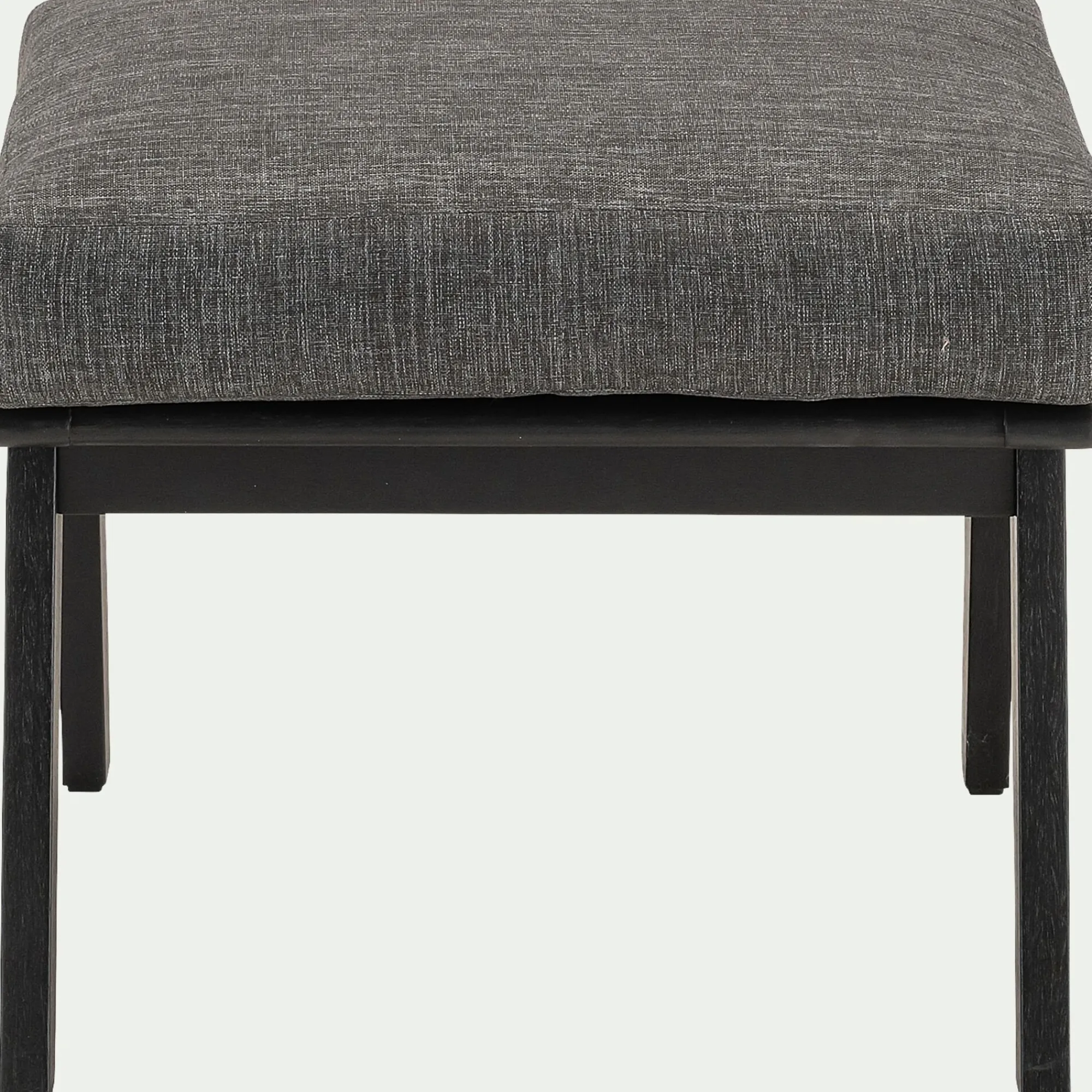 alinea Pouf Exterieur*Repose-pieds pour fauteuil en bois d'eucalyptus - Noir
