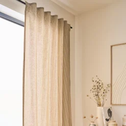 alinea Rideau*Rideau à pattes cachées en coton à rayures 130x250cm - Beige