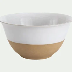 alinea Plat De Service Et Saladier*Saladier bicolore en grès D28,7cm - Blanc