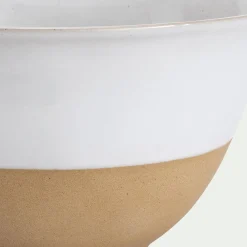alinea Plat De Service Et Saladier*Saladier bicolore en grès D28,7cm - Blanc