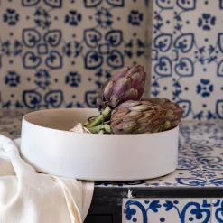 alinea Plat De Service Et Saladier*Saladier en grès D26cm - Blanc