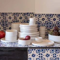 alinea Plat De Service Et Saladier*Saladier en grès D26cm - Blanc