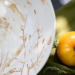 alinea Plat De Service Et Saladier*Saladier en grès D35cm - argan Jaune