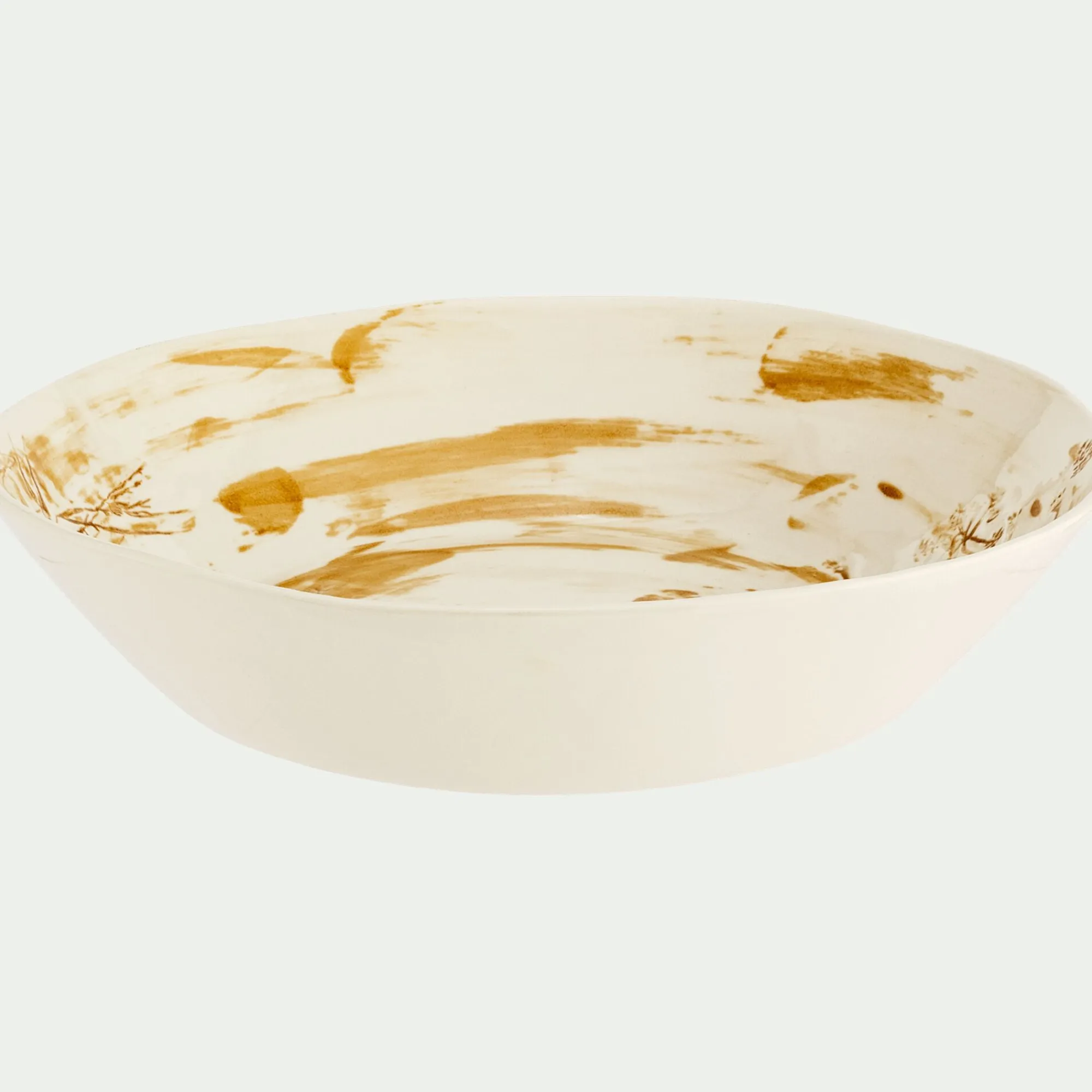alinea Plat De Service Et Saladier*Saladier en grès D35cm - argan Jaune