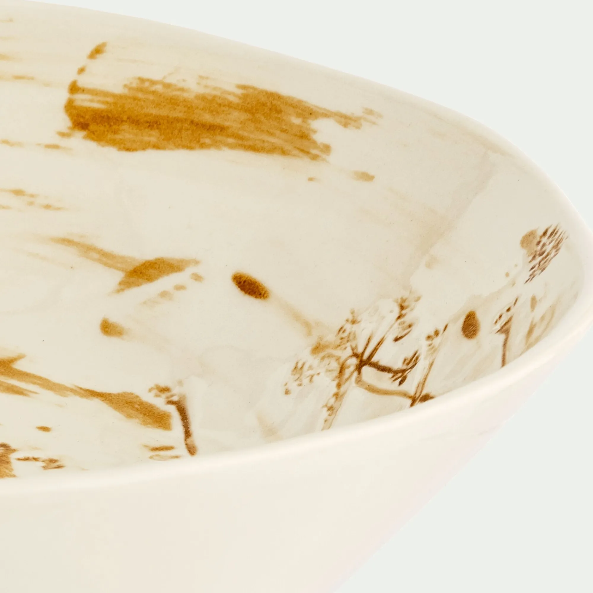 alinea Plat De Service Et Saladier*Saladier en grès D35cm - argan Jaune