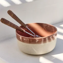 alinea Plat De Service Et Saladier|Assiette De Noël*Saladier en grès D26,5cm - terracotta Marron
