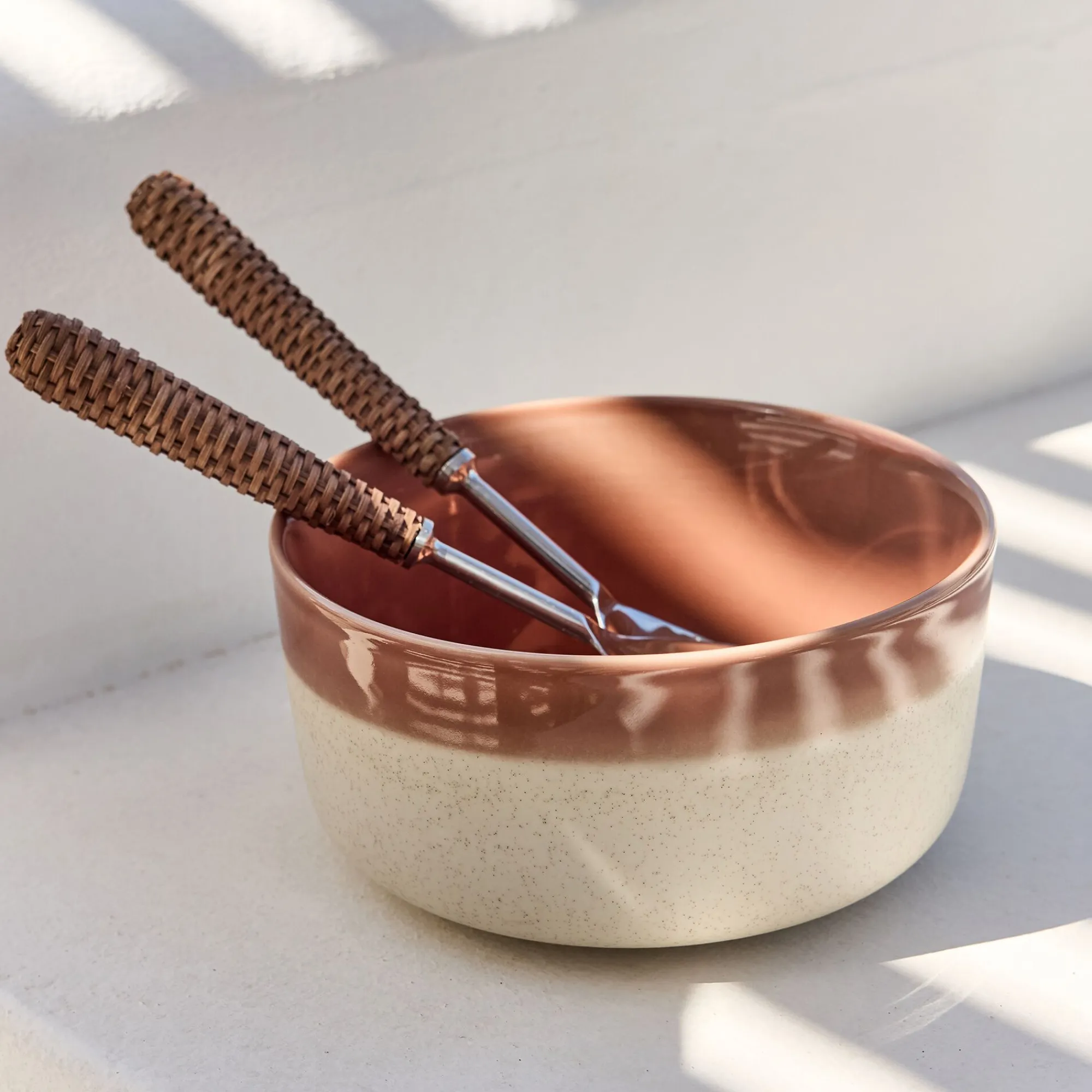 alinea Plat De Service Et Saladier|Assiette De Noël*Saladier en grès D26,5cm - terracotta Marron