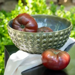 alinea Plat De Service Et Saladier*Saladier en grès D24,5cm - Vert