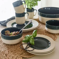 alinea Plat De Service Et Saladier|Assiette De Noël*Saladier en grès D26,5cm - oyat Vert