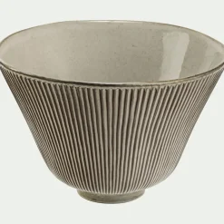 alinea Plat De Service Et Saladier*Saladier en grès réactif D24cm - écorce Marron