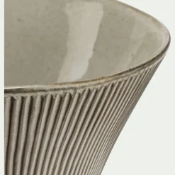 alinea Plat De Service Et Saladier*Saladier en grès réactif D24cm - écorce Marron