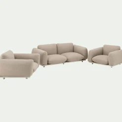 alinea Salon De Jardin Design|Salon De Jardin Bas*Salon de jardin en acier et coussins en tissu - sable (4 places) Beige