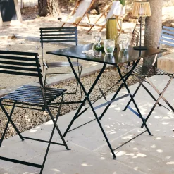 alinea Salon De Jardin Repas*Salon de jardin repas en acier - (2 places) Noir