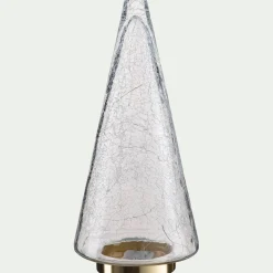 alinea Décoration De La Table De Noël|Petit Sapin De Noël*Sapin à poser lumineux en verre H34cm - Transparent