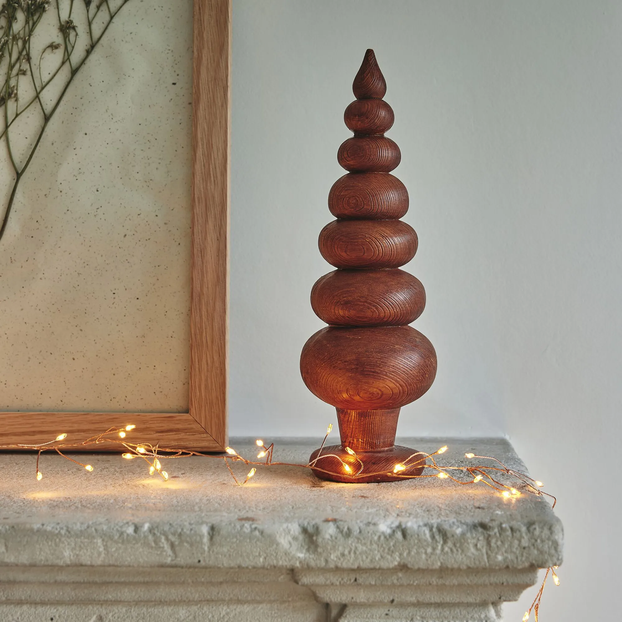 alinea Décoration De La Table De Noël|Petit Sapin De Noël*Sapin décoratif à poser contemporain en polyrésine H26cm - Naturel