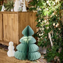 alinea Petit Sapin De Noël|Objet Décoratif De Noël*Sapin décoratif à poser en papier H60cm - Vert