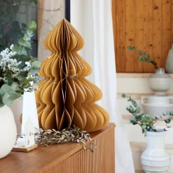 alinea Petit Sapin De Noël|Objet Décoratif De Noël*Sapin décoratif à poser en papier H60cm - Beige