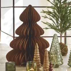 alinea Petit Sapin De Noël|Objet Décoratif De Noël*Sapin décoratif à poser en papier H60cm - Marron