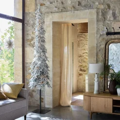 alinea Grand Sapin De Noël*Sapin de Noël artificiel enneigé D60xH240cm - Blanc