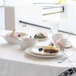 alinea Assiette De Noël*Service de vaisselle en porcelaine avec liseré doré - Blanc