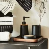 alinea Set De Salle De Bain|Accessoire De Salle De Bain*Set de salle de bain en polyresine - noir