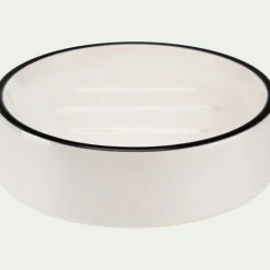 alinea Set De Salle De Bain|Accessoire De Salle De Bain*Set de salle de bain en grès - noir et Blanc