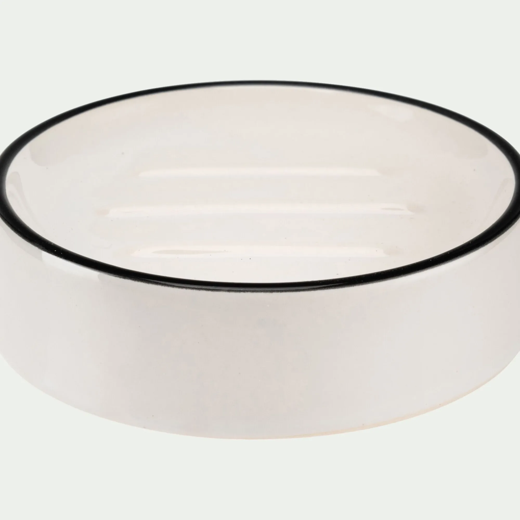 alinea Set De Salle De Bain|Accessoire De Salle De Bain*Set de salle de bain en grès - noir et Blanc