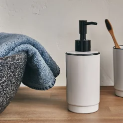 alinea Set De Salle De Bain|Accessoire De Salle De Bain*Set de salle de bain en grès - noir et Blanc
