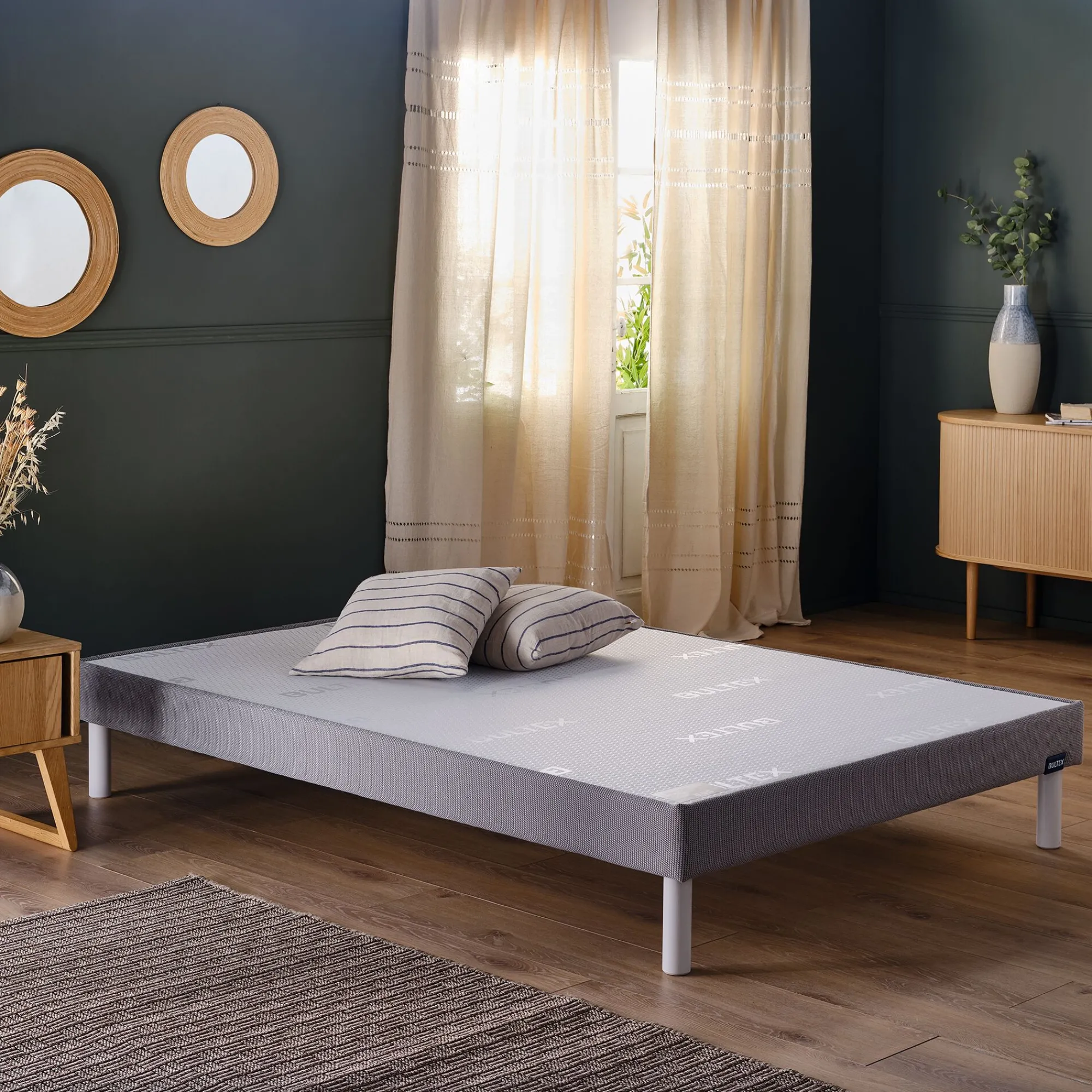 alinea Bultex|Sommier Tapissier*Sommier tapissier Bultex 140x190cm - foncé Gris