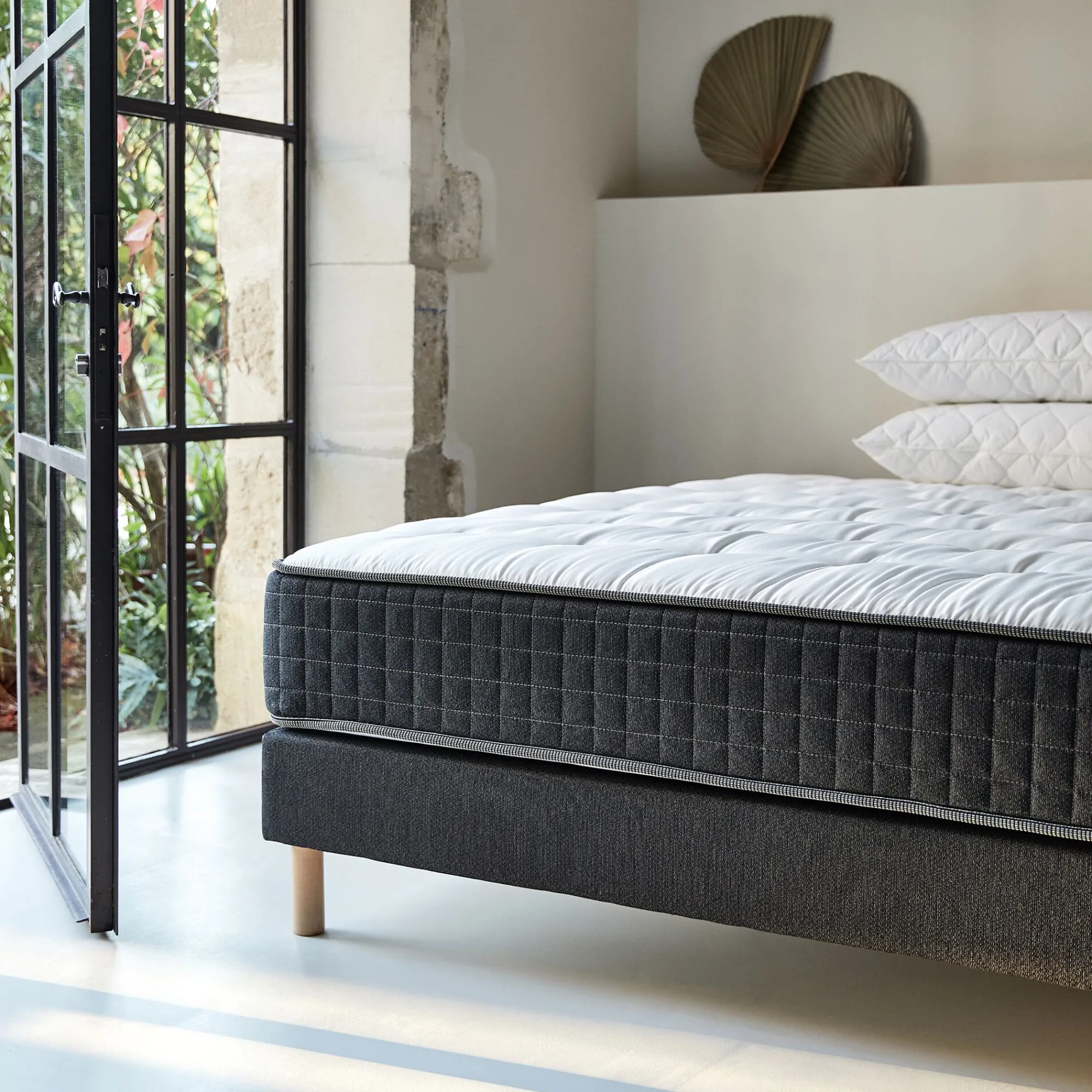 alinea Sommier 140X200 Cm*Sommier tapissier 140x200cm - anthracite Gris
