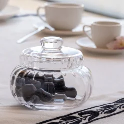 alinea Plateau|Vaisselle Petit Déjeuner*Sucrier avec couvercle en verre - Transparent
