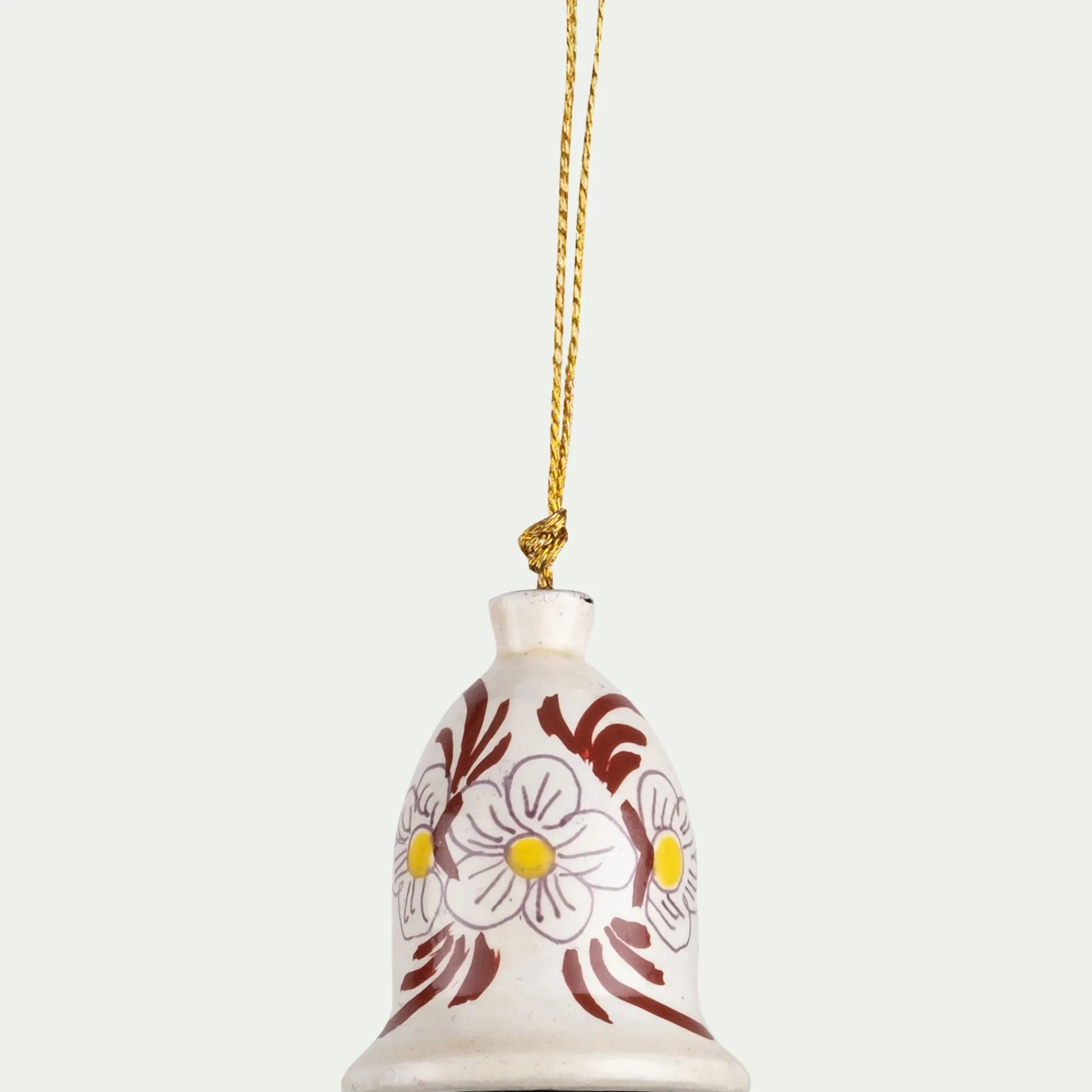 alinea Suspension De Noël*Suspension de Noël cloche peinte à la main - Beige