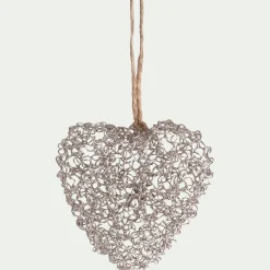 alinea Suspension De Noël*Suspension de Noël coeur en fil métallisé argent Argenté