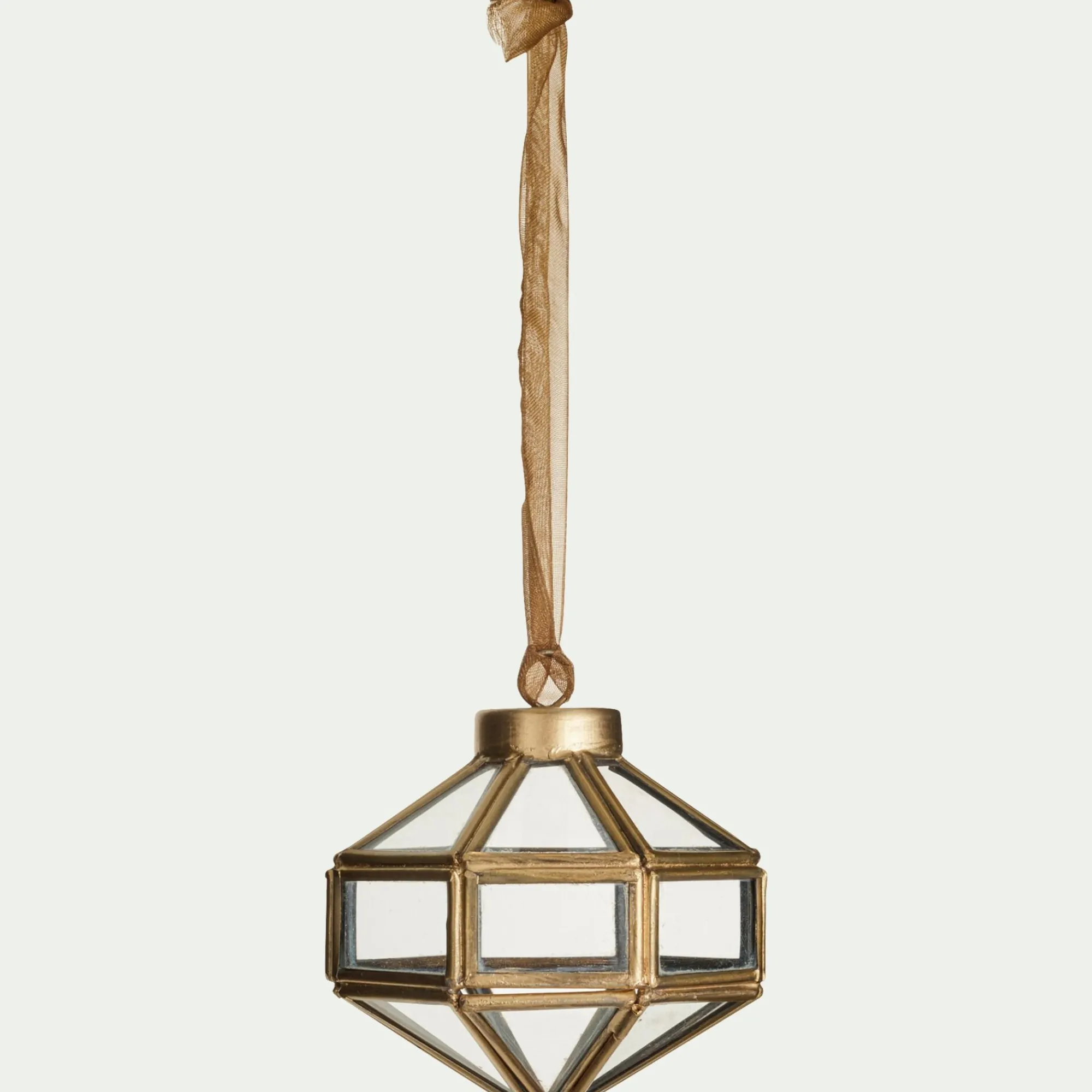alinea Suspension De Noël*Suspension de Noël diamant en verre H9cm - Doré