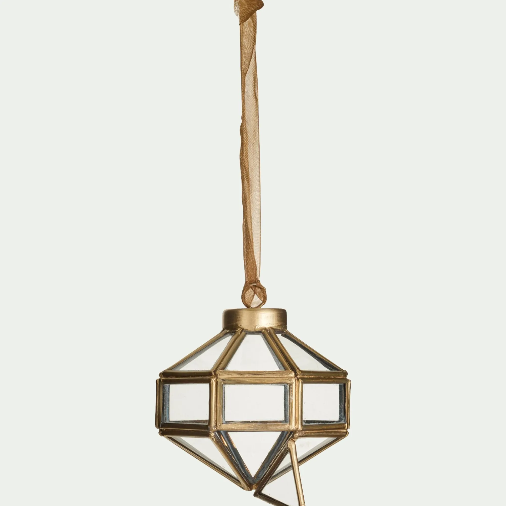 alinea Suspension De Noël*Suspension de Noël diamant en verre H9cm - Doré