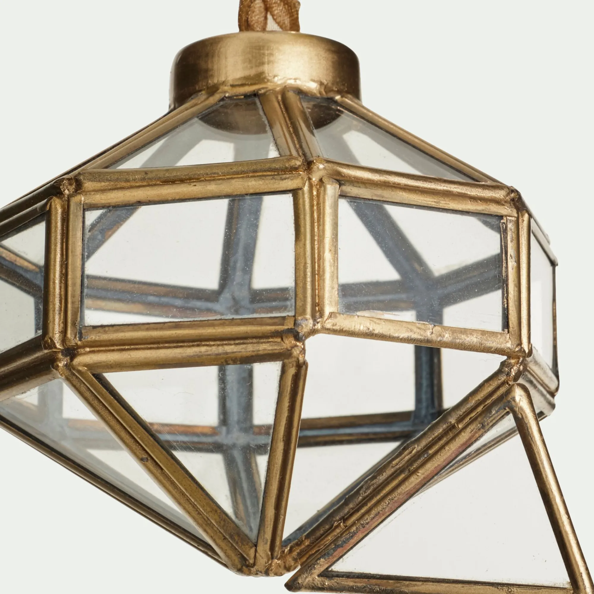alinea Suspension De Noël*Suspension de Noël diamant en verre H9cm - Doré