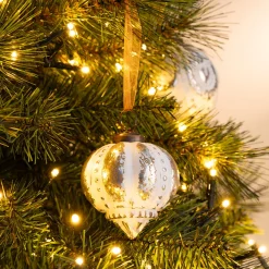 alinea Suspension De Noël*Suspension de Noël goutte en verre H8cm - Blanc