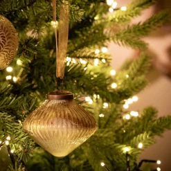 alinea Suspension De Noël*Suspension de Noël goutte en verre H9cm - Doré