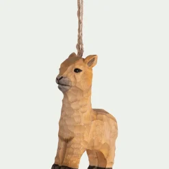 alinea Suspension De Noël*Suspension de Noël lama en bois H9cm - Naturel