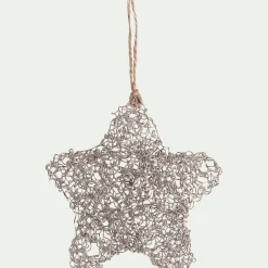 alinea Suspension De Noël*Suspension de Noël étoile en fil métallisé argent Argenté