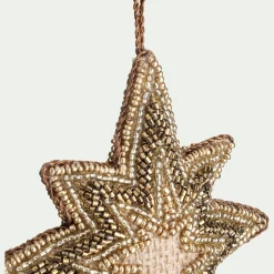 alinea Suspension De Noël*Suspension de Noël étoile en perles H11,5cm - Doré