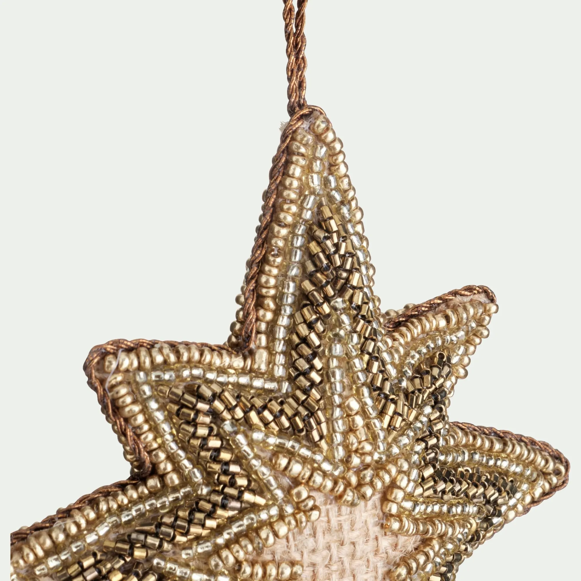 alinea Suspension De Noël*Suspension de Noël étoile en perles H11,5cm - Doré