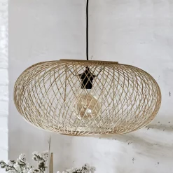 alinea Lustre De Salle À Manger|Lustre*Suspension en bambou - D48xH25cm Naturel
