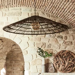 alinea Lustre De Salle À Manger|Lustre*Suspension en fibre de palmier non électrifiée - D88cm Naturel