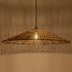 alinea Lustre De Salle À Manger|Lustre*Suspension en fibre de palmier non électrifiée - D88cm Naturel